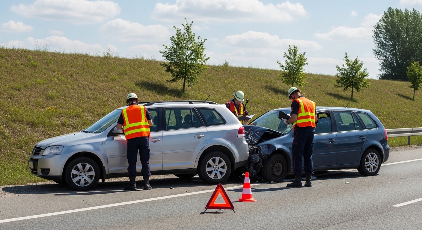 Crash scene documentation for a distracted driving accident claim