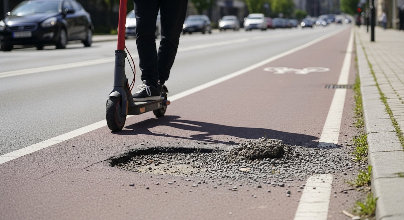E-scooter accident claims involving unsafe roads and traffic