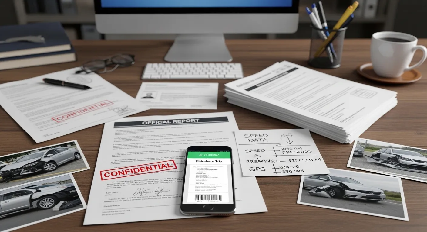 Evidence used in a robotaxi accident claim